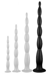 Gode long Scale Beads XL 60 x 6cm Noir