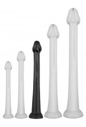 Gode long Whale Dildo L 42 x 6cm - Pointe 5cm Noir