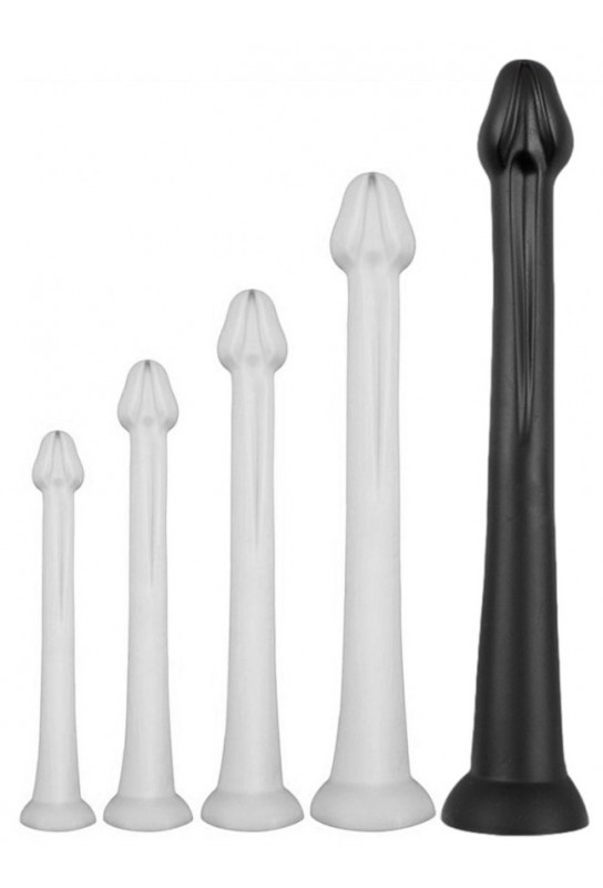 Gode long Whale Dildo XXL 55 x 7.5cm - Pointe 6.3cm Noir 