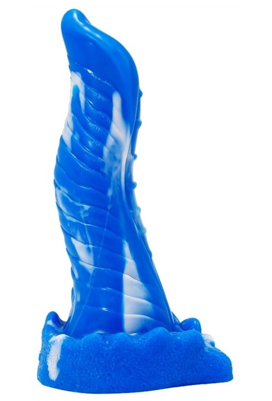 Gode Lizard 20 x 5cm Bleu-Blanc 