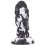 Gode Dragonis 16 x 5.5cm Noir-Blanc