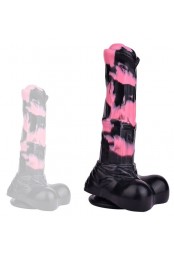 Gode Horse Hurulf M 24.5 x 6.5cm Noir-Rose