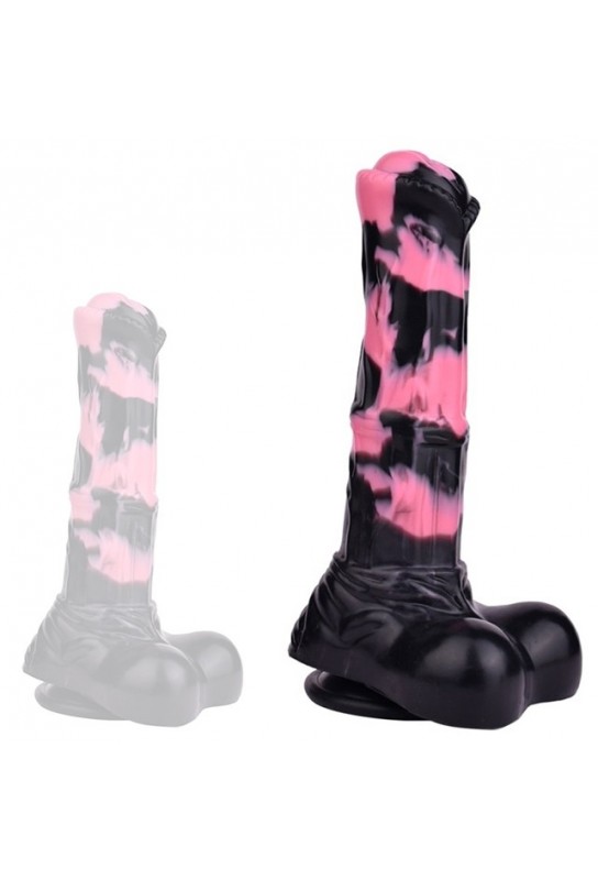 Gode Horse Hurulf M 24.5 x 6.5cm Noir-Rose 