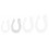 Double Gode transparent U Jelly M 15 x 4cm