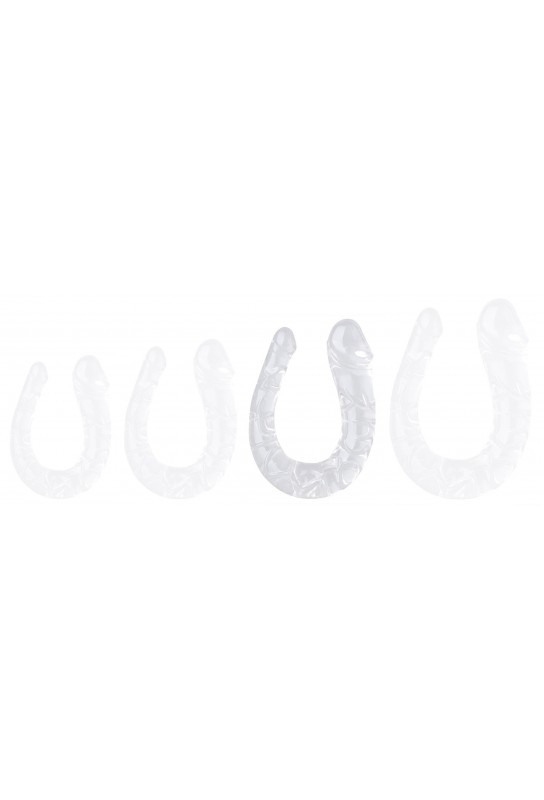 Double Gode transparent U Jelly L 17 x 4.5cm 