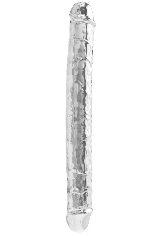 Double Gode Diamond Dick 34 x 3.8cm Transparent 