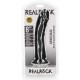 Gode Ventouse Curved RealRock 20 x 4.6cm Noir 