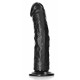 Gode Ventouse Curved RealRock 20 x 4.6cm Noir 