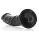 Gode Ventouse Curved RealRock 20 x 4.6cm Noir 
