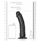 Gode Ventouse Curved RealRock 20 x 4.6cm Noir 
