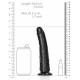 Gode Slim Dildo 18 x 4.2cm Noir 