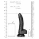 Gode Curved Kurt 15 x 3.7cm Noir 