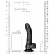 Gode Balls Curved RealRock 12.5 x 3.6cm Noir 