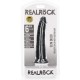 Gode Slim Dildo RealRock 15.5 x 3.8cm Noir 