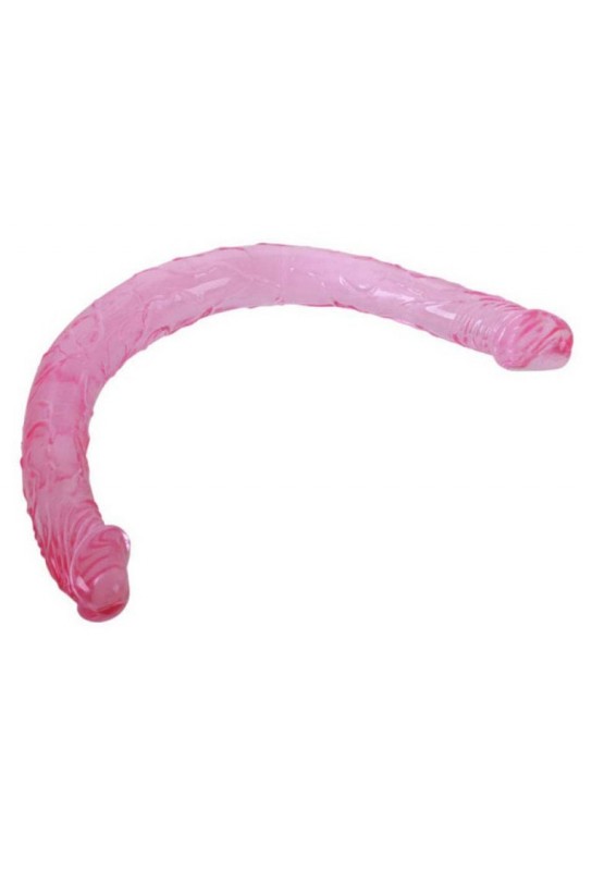 Double Gode Jelly 45 x 3.5 cm Mauve 