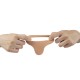 Double gode Cockring - 14 x 2.8 cm Flesh 