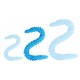 Double Gode Scolop M 50 x 4cm Bleu 