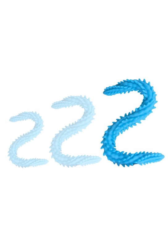 Double Gode Scolop L 60 x 5cm Bleu 
