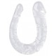 Double Gode Transparent U Jelly XL 19 x 5cm 