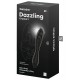 Gode en verre Dazzling Crystal 1 - 18 x 3.6cm Noir 