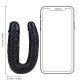 Double Gode U Shape 12 x 3cm Noir 