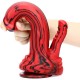 Double Gode Dobhorse 18 x 7cm Rouge et Noir 