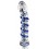 Gode en verre G-Spot Gemstone 17 x 3.7cm