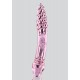 Gode en verre Rhinestone Scepter 23 x 3.6cm Rose 