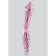 Gode en verre Rhinestone Scepter 23 x 3.6cm Rose 