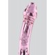Gode en verre Rhinestone Scepter 23 x 3.6cm Rose 