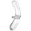 Gode en verre Double Crystal 18.5 x 3.5cm Transparent