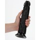 Gode Mega Curved RealRock 25 x 5.6cm Noir 