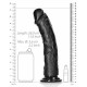 Gode Mega Curved RealRock 25 x 5.6cm Noir 