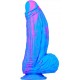 Gode Silicone Fat Dick 18 x 6.5cm Bleu-Rose 