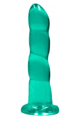 Gode Twist Crystal RealRock 16 x 4cm Vert 