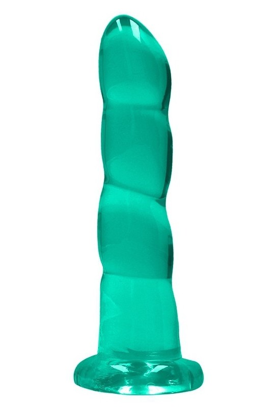 Gode Twist Crystal RealRock 16 x 4cm Vert 