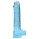Gode Crystal Clear 19 x 4.5cm Bleu 