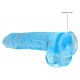 Gode Crystal Clear 19 x 4.5cm Bleu 
