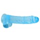Gode Crystal Clear 19 x 4.5cm Bleu 