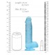 Gode Crystal Clear 16 x 4cm Bleu 