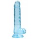 Gode Crystal Clear 14 x 3.5cm Bleu 