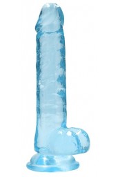 Gode Crystal Clear 14 x 3.5cm Bleu