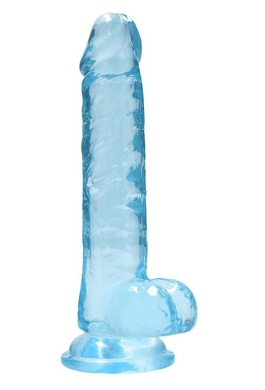 Gode Crystal Clear 14 x 3.5cm Bleu 