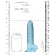 Gode Crystal Clear 14 x 3.5cm Bleu 