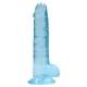 Gode Crystal Clear 14 x 3.5cm Bleu 
