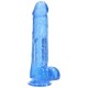 Gode Crystal Clear 21 x 5.5cm Bleu 