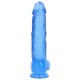Gode Crystal Clear 21 x 5.5cm Bleu 