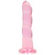 Gode Twist Crystal RealRock 16 x 4cm Rose 
