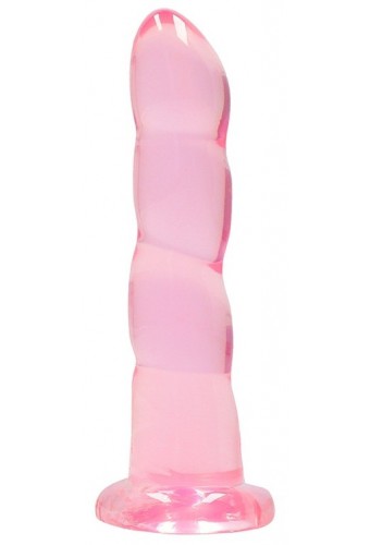 Gode Twist Crystal RealRock 16 x 4cm Rose 