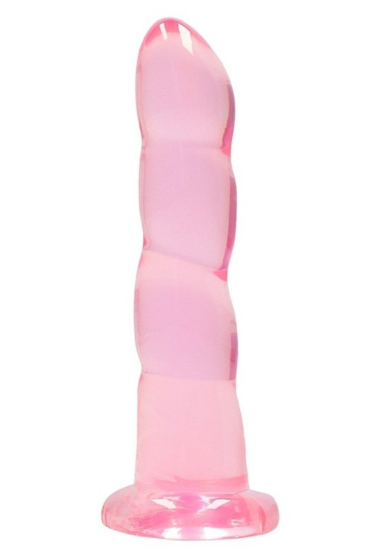 Gode Twist Crystal RealRock 16 x 4cm Rose 